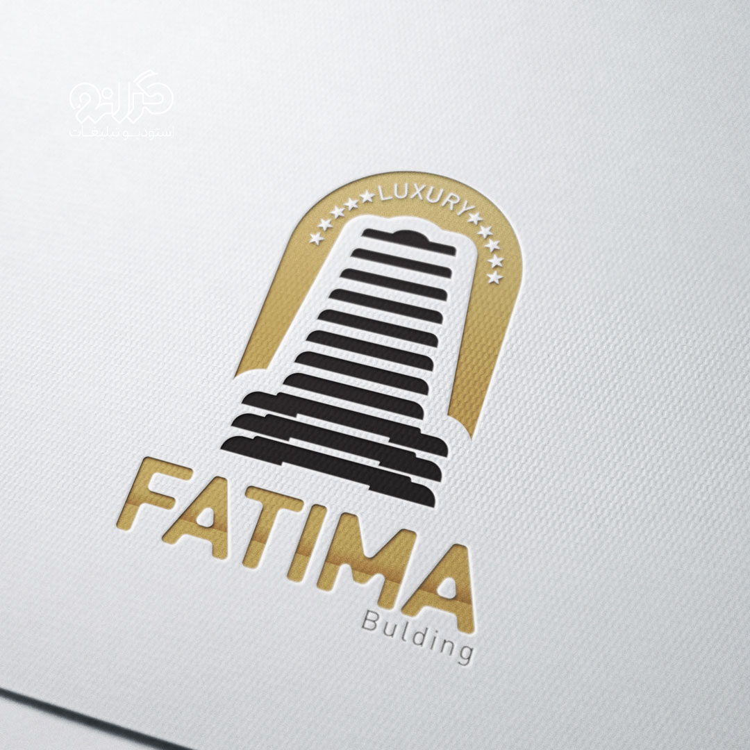 نمونه‌ای از اتود پیشنهادی برای طراحی لوگوی برج مسکونی فاطیما با تمرکز بر نماد ساختمان