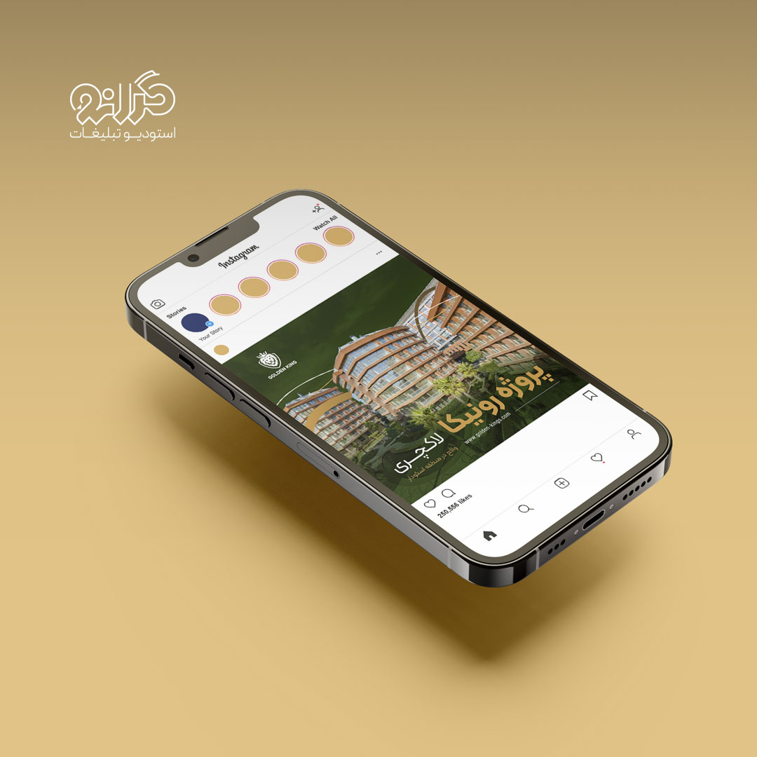 طراحی پست املاک گلدن کینگ برای معرفی پروژه رونیکا | کاری از استودیو گرانو